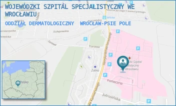 ODDZIAŁ DERMATOLOGICZNY - WOJEWÓDZKI SZPITAL SPECJALISTYCZNY WE WROCŁAWIU - KAMIEŃSKIEGO 73A,  WROCŁAW-PSIE POLE