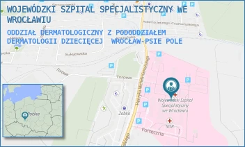 ODDZIAŁ DERMATOLOGICZNY Z PODODDZIAŁEM DERMATOLOGII DZIECIĘCEJ - WOJEWÓDZKI SZPITAL SPECJALISTYCZNY WE WROCŁAWIU - UL. HENRYKA MICHAŁA KAMIEŃSKIEGO 73A,  WROCŁAW-PSIE POLE