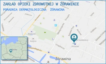 PORADNIA DERMATOLOGICZNA - ZAKŁAD OPIEKI ZDROWOTNEJ W ŻÓRAWINIE - UL. URZĘDNICZA 11,  ŻÓRAWINA