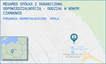 PORADNIA DERMATOLOGICZNA - MEGAMED SPÓŁKA Z OGRANICZONĄ ODPOWIEDZIALNOŚCIĄ - ODDZIAŁ W NOWYM CZARNOWIE - UL. ELEKTROWNIANA 24,  OPOLE
