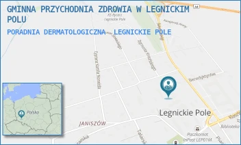 PORADNIA DERMATOLOGICZNA - GMINNA PRZYCHODNIA ZDROWIA W LEGNICKIM POLU - UL. KOSSAK-SZCZUCKIEJ 7A,  LEGNICKIE POLE