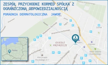 PORADNIA DERMATOLOGICZNA - ZESPÓŁ PRZYCHODNI KORMED SPÓŁKA Z OGRANICZONĄ ODPOWIEDZIALNOŚCIĄ - UL. ROMANA DMOWSKIEGO 9,  JAWOR