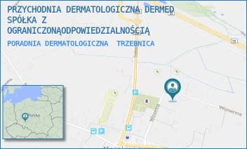 PORADNIA DERMATOLOGICZNA - PRZYCHODNIA DERMATOLOGICZNA DERMED SPÓŁKA Z OGRANICZONĄODPOWIEDZIALNOŚCIĄ - UL. WIOSENNA 26,  TRZEBNICA
