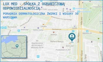 PORADNIA DERMATOLOGICZNA ŻWIRKI I WIGURY 39 - LUX MED - SPÓŁKA Z OGRANICZONĄ ODPOWIEDZIALNOŚCIĄ - ŻWIRKI I WIGURY 39,  WARSZAWA