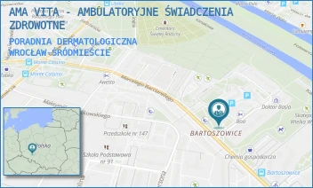 PORADNIA DERMATOLOGICZNA - AMA VITA - AMBULATORYJNE ŚWIADCZENIA ZDROWOTNE - UL. BERNARDA BELOTTA CANALETTA 4,  WROCŁAW-ŚRÓDMIEŚCIE