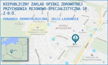PORADNIA DERMATOLOGICZNA - NIEPUBLICZNY ZAKLAD OPIEKI ZDROWOTNEJ PRZYCHODNIA REJONOWO-SPECJALISTYCZNA SP. Z O.O. - UL. JÓZEFA BOŻKA 13, JELCZ-LASKOWICE