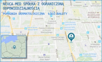 PORADNIA DERMATOLOGICZNA - ŚWIAT ZDROWIA OPERATOR MEDYCZNY SP. Z O.O - UL. FRANCISZKAŃSKA 53,  ŁÓDŹ-BAŁUTY