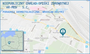 PORADNIA DERMATOLOGICZNA - NIEPUBLICZNY ZAKŁAD OPIEKI ZDROWOTNEJ ``AR-MED`` S.C. - CHIŃSKA 4,  WROCŁAW-KRZYKI