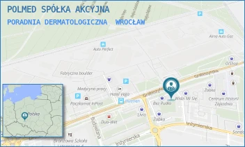 PORADNIA DERMATOLOGICZNA - POLMED SPÓŁKA AKCYJNA - UL. GRABISZYŃSKA 208,  WROCŁAW