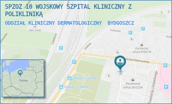 ODDZIAŁ KLINICZNY DERMATOLOGICZNY - SPZOZ 10 WOJSKOWY SZPITAL KLINICZNY Z POLIKLINIKĄ - POWSTAŃCÓW WARSZAWY 5,  BYDGOSZCZ