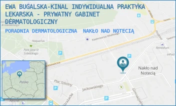 PORADNIA DERMATOLOGICZNA - EWA BUGALSKA-KINAL INDYWIDUALNA PRAKTYKA LEKARSKA - PRYWATNY GABINET DERMATOLOGICZNY - KRZYWOUSTEGO 1,  NAKŁO NAD NOTECIĄ