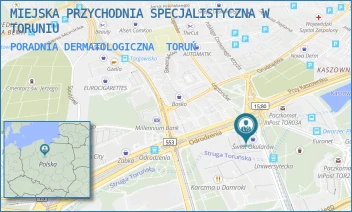 PORADNIA DERMATOLOGICZNA - MIEJSKA PRZYCHODNIA SPECJALISTYCZNA W TORUNIU - UNIWERSYTECKA 17,  TORUŃ