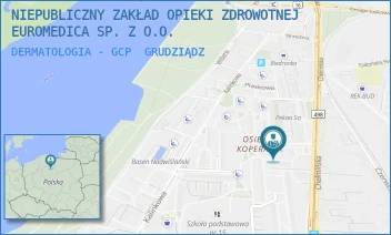 DERMATOLOGIA - GCP - NIEPUBLICZNY ZAKŁAD OPIEKI ZDROWOTNEJ EUROMEDICA SP. Z O.O. - CHEŁMIŃSKA 74,  GRUDZIĄDZ