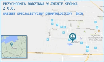 GABINET SPECJALISTYCZNY DERMATOLOGICZNY - PRZYCHODNIA RODZINNA W ŻNINIE SPÓŁKA Z O.O. - ŻYTNIA 1,  ŻNIN