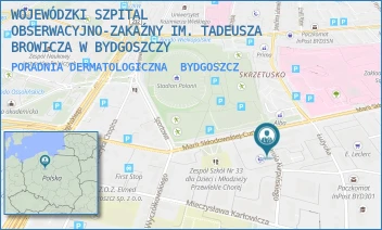 PORADNIA DERMATOLOGICZNA - WOJEWÓDZKI SZPITAL OBSERWACYJNO-ZAKAŹNY IM. TADEUSZA BROWICZA W BYDGOSZCZY - KAROLA KURPIŃSKIEGO 5A,  BYDGOSZCZ
