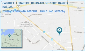 PORADNIA DERMATOLOGICZNA - GABINET LEKARSKI DERMATOLOGICZNY DANUTA KALLAS - KOCHANOWSKIEGO 8,  NAKŁO NAD NOTECIĄ
