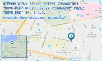 PORADNIA DERMATOLOGICZNA - NIEPUBLICZNY ZAKŁAD OPIEKI ZDROWOTNEJ "NOVO-MED" W BYDGOSZCZY PROWADZONY PRZEZ "NOVO MED" SP. Z O.O. - KURPIŃSKIEGO 12/10A,  BYDGOSZCZ