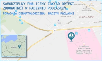PORADNIA DERMATOLOGICZNA - SAMODZIELNY PUBLICZNY ZAKŁAD OPIEKI ZDROWOTNEJ W RADZYNIU PODLASKIM - WISZNICKA 111,  RADZYŃ PODLASKI