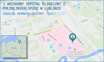 ODDZIAŁ DERMATOLOGICZNY - 1 WOJSKOWY SZPITAL KLINICZNY Z POLIKLINIKĄ SPZOZ W LUBLINIE - TADEUSZA KOŚCIUSZKI 30,  EŁK