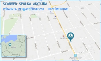 PORADNIA DERMATOLOGICZNA - SCANMED SPÓŁKA AKCYJNA - RYNKOWA 63,  PRZEŹMIEROWO