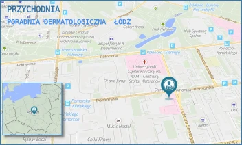 PORADNIA DERMATOLOGICZNA - PRZYCHODNIA - UL. POMORSKA 59,  ŁÓDŹ