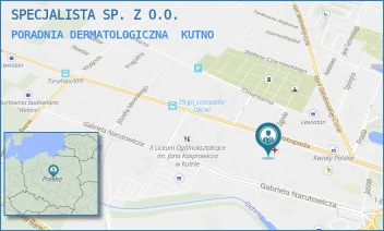 PORADNIA DERMATOLOGICZNA - SPECJALISTA SP. Z O.O. - UL. 29-LISTOPADA 37,  KUTNO
