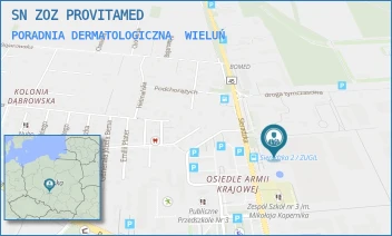 PORADNIA DERMATOLOGICZNA - SN ZOZ PROVITAMED - SIERADZKA 56,  WIELUŃ