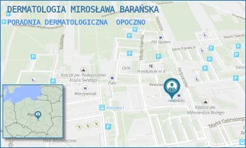 PORADNIA DERMATOLOGICZNA - DERMATOLOGIA MIROSŁAWA BARAŃSKA - UL. PARTYZANTÓW 45,  OPOCZNO