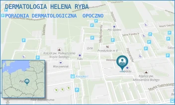 PORADNIA DERMATOLOGICZNA - DERMATOLOGIA HELENA RYBA - UL. PARTYZANTÓW 45,  OPOCZNO