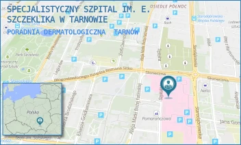 PORADNIA DERMATOLOGICZNA - SPECJALISTYCZNY SZPITAL IM. E. SZCZEKLIKA W TARNOWIE - UL. SZPITALNA 13,  TARNÓW