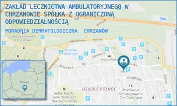 PORADNIA DERMATOLOGICZNA - ZAKŁAD LECZNICTWA AMBULATORYJNEGO W CHRZANOWIE SPÓŁKA Z OGRANICZONĄ ODPOWIEDZIALNOŚCIĄ - UL. BRONIEWSKIEGO 16 C,  CHRZANÓW