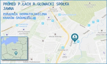 PORADNIA DERMATOLOGICZNA - PROMED P.ŁACH R.GŁOWACKI SPÓŁKA JAWNA - UL. ROZRYWKA 24A,  KRAKÓW-ŚRÓDMIEŚCIE