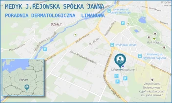 PORADNIA DERMATOLOGICZNA - MEDYK J.REJOWSKA SPÓŁKA JAWNA - UL. ŻWIRKI I WIGURY 3,  LIMANOWA