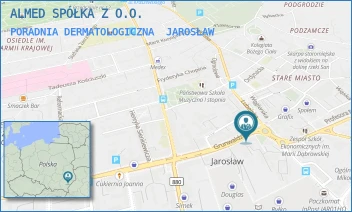 PORADNIA DERMATOLOGICZNA - ALMED SPÓŁKA Z O.O. - UL. GRUNWALDZKA 1,  JAROSŁAW