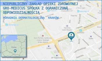 PORADNIA DERMATOLOGICZNA - NIEPUBLICZNY ZAKŁAD OPIEKI ZDROWOTNEJ GRO-MEDICUS SPÓŁKA Z OGRANICZONĄ ODPOWIEDZIALNOŚCIĄ - UL. SZWEDZKA 27,  KRAKÓW