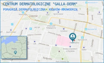 PORADNIA DERMATOLOGICZNA - CENTRUM DERMATOLOGICZNE "GALLA-DERM" - UL. KRONIKARZA GALLA 24,  KRAKÓW-KROWODRZA