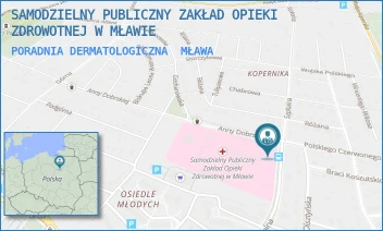 PORADNIA DERMATOLOGICZNA - SAMODZIELNY PUBLICZNY ZAKŁAD OPIEKI ZDROWOTNEJ W MŁAWIE - ANNY DOBRSKIEJ 1,  MŁAWA
