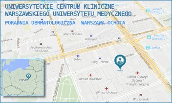 PORADNIA DERMATOLOGICZNA - UNIWERSYTECKIE CENTRUM KLINICZNE WARSZAWSKIEGO UNIWERSYTETU MEDYCZNEGO - NOWOGRODZKA 59,  WARSZAWA OCHOTA