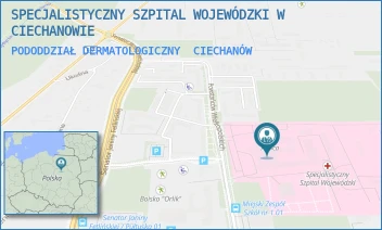 PODODDZIAŁ DERMATOLOGICZNY - SPECJALISTYCZNY SZPITAL WOJEWÓDZKI W CIECHANOWIE - POWST. WIELKOPOLSKICH 2,  CIECHANÓW