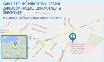 PORADNIA DERMATOLOGICZNA - SAMODZIELNY PUBLICZNY ZESPÓŁ ZAKŁADÓW OPIEKI ZDROWOTNEJ W ŻUROMINIE - SZPITALNA 56,  ŻUROMIN