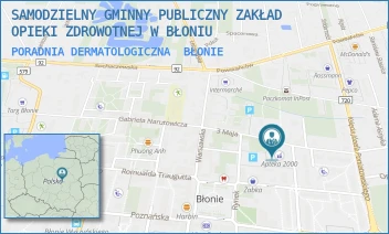 PORADNIA DERMATOLOGICZNA - SAMODZIELNY GMINNY PUBLICZNY ZAKŁAD OPIEKI ZDROWOTNEJ W BŁONIU - PILSUDSKIEGO 2/4,  BŁONIE