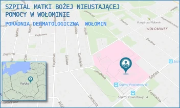 PORADNIA DERMATOLOGICZNA - SZPITAL MATKI BOŻEJ NIEUSTAJĄCEJ POMOCY W WOŁOMINIE - GDYŃSKA 1/3,  WOŁOMIN