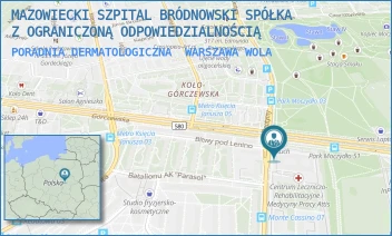 PORADNIA DERMATOLOGICZNA - MAZOWIECKI SZPITAL BRÓDNOWSKI SPÓŁKA Z OGRANICZONĄ ODPOWIEDZIALNOŚCIĄ - GÓRCZEWSKA 89,  WARSZAWA WOLA
