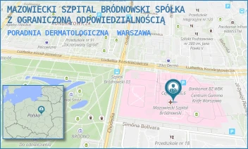 PORADNIA DERMATOLOGICZNA - MAZOWIECKI SZPITAL BRÓDNOWSKI SPÓŁKA Z OGRANICZONĄ ODPOWIEDZIALNOŚCIĄ - KONDRATOWICZA 8,  WARSZAWA