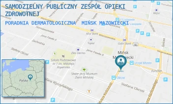 PORADNIA DERMATOLOGICZNA - SAMODZIELNY PUBLICZNY ZESPÓŁ OPIEKI ZDROWOTNEJ - KOŚCIUSZKI 9,  MIŃSK MAZOWIECKI