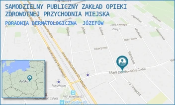PORADNIA DERMATOLOGICZNA - SAMODZIELNY PUBLICZNY ZAKŁAD OPIEKI ZDROWOTNEJ PRZYCHODNIA MIEJSKA - M.C. SKŁODOWSKIEJ 5/7,  JÓZEFÓW