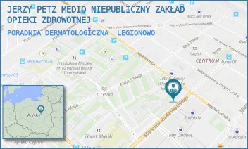 PORADNIA DERMATOLOGICZNA - JERZY PETZ MEDIQ NIEPUBLICZNY ZAKŁAD OPIEKI ZDROWOTNEJ - PIŁSUDSKIEGO 20,  LEGIONOWO