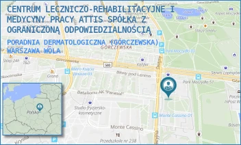 PORADNIA DERMATOLOGICZNA (GÓRCZEWSKA) - CENTRUM LECZNICZO-REHABILITACYJNE I MEDYCYNY PRACY ATTIS SPÓŁKA Z OGRANICZONĄ ODPOWIEDZIALNOŚCIĄ - GÓRCZEWSKA 89,  WARSZAWA WOLA