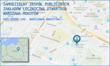 AOS-DERM-JAD - SAMODZIELNY ZESPÓŁ PUBLICZNYCH ZAKŁADÓW LECZNICTWA OTWARTEGO WARSZAWA-MOKOTÓW - JADŹWINGÓW 9,  WARSZAWA MOKOTÓW