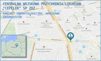 GABINET DERMATOLOGICZNY - CENTRALNA WOJSKOWA PRZYCHODNIA LEKARSKA "CEPELEK" SP ZOZ - KOSZYKOWA 78,  WARSZAWA ŚRÓDMIEŚCIE